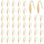 UNICRAFTALE 50pcs Real 18K Gold Plated Earring Hooks Stainless Steel Earring Hooks with Loop Metal Ear Wires Wide French Earrings Hooks for DIY Drop Jewelry Making Supplies 20.5x4.5mm - size: 20.5mm Long