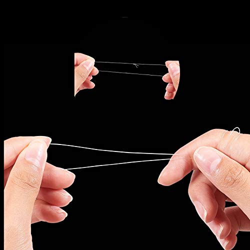 PH PandaHall 0.45mm Crystal Beading Cords Clear Fishing Line Invisible Nylon Thread Jewelry String Wire Cord String for Party Christmas Decor Seed Beads Jewelry Bracelet Making 30 Yards - size: 0.45mm