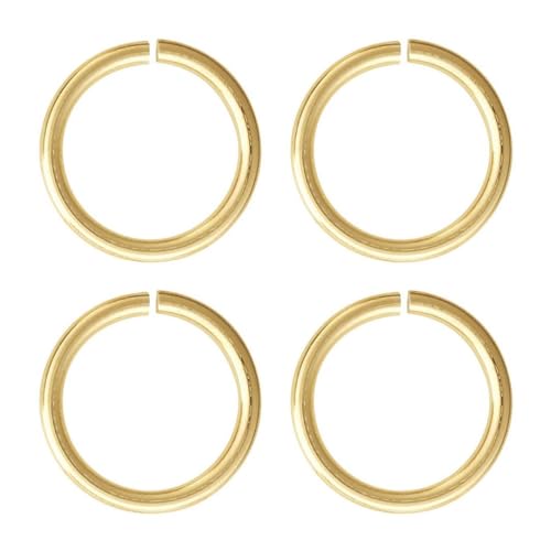 20pcs Adabele Real Yellow Gold Plated Sterling Silver Open Jump Rings 6mm O Ring Connector (Wire 0.8mm/20 Gauge) for DIY Craft Jewelry Making SS292-6 - color: Gold plated sterling silver, size: 6mm (0.24 inch) - 20pcs