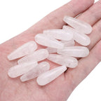 BEADIA Natural White Agate Teardrop Stone Beads 10x30mm 12pcs Dangle Earring Charm for DIY Jewelry Making - color: White Agate