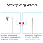 Stretchy String for Bracelets, 2 Rolls 0.8mm,1 mm,1.5mm,330 Feet Sturdy Elastic String for Jewelry Making, Necklaces, Beading and Crafts (White Black (1.5mm)) - size: White Black (1.5mm)