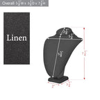 MOOCA Small Linen Covered Wood Jewelry Display Necklace Chain Jewelry Bust Display Holder Stand, Necklaces Mannequin, 7 1/4 in Height, Black Linen - color: 8) Black Linen, 1 piece