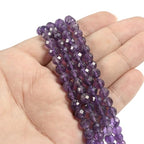 6mm Amethyst Faceted Gemstone Round Loose Beads Strand 15.5-16" DIY Jewelry Making - color: Amethyst