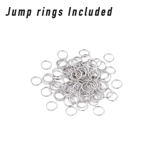 stino 140 Pcs Metal Spacer Bail Beads, Silver Tone Charm Hanger Clasps with Loops for Bracelet, Jewelry Making Findings(Silver) - color: Silver