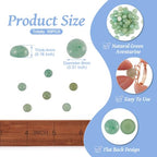 Fashewelry 50Pcs Natural Green Aventurine Cabochon Stone Half Round Beads 8mm Tiny Flat Back Gemstone Chakra Healing Crystal Cover Cabs for Jewelry Making - color: 8-Green Aventurine, size: 8x4mm