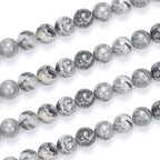 90pcs Adabele Natural Landscape Jasper Healing Gemstone 4mm (0.16 inch) Small Round Beads Gem Stone Spacer for Craft Jewelry Making GF19-4 - color: Landscape Jasper, size: 4mm (90pcs/1 Strand)