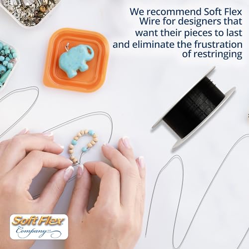 Soft Flex Kink Resistant Beading Wire - Very Fine 0.10 Diameter - Jewelry Making Bead Wire - 10 Ft - style: Black