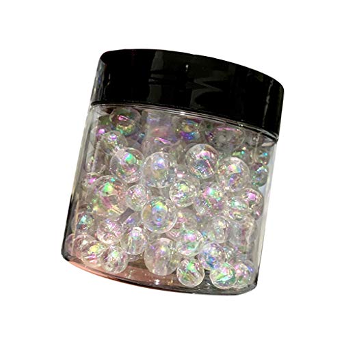 Colorful Beads Transparent Iridescent Colored Miniature Water Droplet Bubble Beads Resin Crafts Fillers Supplies for DIY Resin Mold, Clear