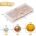 Wholesale 4/6/8mm Crystal Rondelle Beads for Jewelry Making Findings Include Plastic Storage Box,Faceted Glass Beads,Spacer Beads for Bracelets Earrings - color: Golden