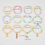 Twinfree Bohemia Beaded Bracelet for Women, Polymer Clay Stretch Bracelets - color: color 41