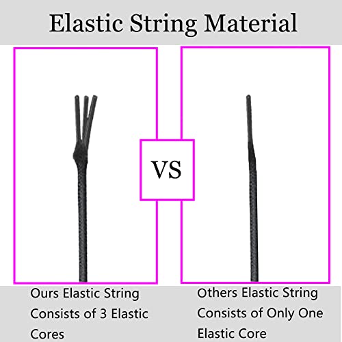 LUSTEMBER Elastic String for Bracelets, 1 mm x 110 Yards Sturdy Stretchy Elastic Cord for Jewelry Making, Necklaces, Beading - Black - size: Black