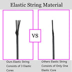LUSTEMBER Elastic String for Bracelets, 1 mm x 110 Yards Sturdy Stretchy Elastic Cord for Jewelry Making, Necklaces, Beading - Black - size: Black