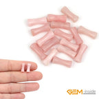 GEM-Inside 30Pcs 5x12mm Natural Pink Australia Opal Gemstone Stone Plant Bamboo Knot Bone Beads for Jewelry Making Power Energy Chakra Stone Beads - color: Pink Australia Opal