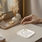 LITTLEBIGGER Christian Gifts – Bible Verses Jewelry Tray, Personalized Jewelry Dish, Spiritual and Religious Gifts for Women, Christian Faith-Based Gifts, Godmother Gift Ideas, Mothers Day Gifts - style: You Are-Wave Square
