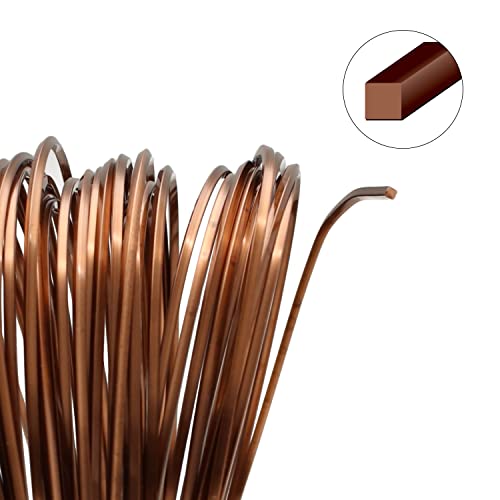 The Beadsmith Square Craft Wire - Soft Temper Beading Wire, Antique Copper Color, 18 Gauge, 7 Yards - color: Antique Copper, size: 18 Gauge, 7 Yard Coil
