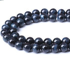 8MM Blue Black Tiger Eye Round Loose Beads Natural Gem Beads Crystal Energy Stone Beads for Jewelry Making DIY Bracelet Necklace - color: Blue Black Tiger Eye, size: 8MM
