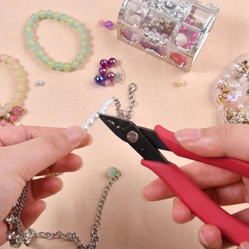 Jewelry Long Nose Pliers Jewelrys Positioning Pliers for Jewelrys Making Supplies Carbon Steel Cutting Plier for Crimp Beads Crimping Plier DIY Handmade Tool and Wire Winding