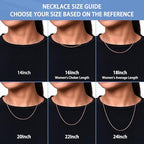 Jewlpire 18k Gold Plated 925 Sterling Silver Chain Necklace for Women, 1.3mm Thin & Dainty & Sturdy Cable Chain Necklace Women's Chain Necklaces 14/16/17/18/20/22/24 Inch - color: 18K Rose Gold Plated, size: 24 Inch