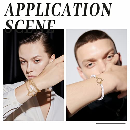 PH PandaHall 60 Sets Toggle Clasps, 3 Color Jewelry Closure Clasp IQ Toggle Clasps Round Fastener Hook Connectors TBar End Clasp for Necklace Bracelet Jewelry Making