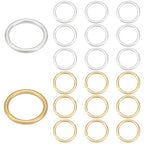 PH PandaHall 20Pcs 925 Sterling Silver Open Jump Rings, 8mm Jewelry Connector Ring 19 Gauge O Rings Junction Ring Connectors for Earring Necklace Bracelet Jewelry Keychain Making, Silver/Golden