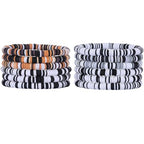 Ornaland Heishi Surfer Bracelets Set Polymer Clay Heishi Beads Stretch Bracelets Multi-Layer Stackable Friendship Bracelets Bohemia Summer Beach Jewelry for Women - color: Black