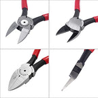 TOOLEAGUE Wire Flush Cutters, 7-Inch Side Cutter Clippers,C-RV Ultra Sharp Flush Cut Pliers, Heavy Duty Wire Cutters for Crafts,Artificial Flowers,Jewelry Making, Electrical & Any Clean Cut Needs