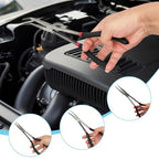 4-Piece 11" Precision Long Nose Pliers Set with Insulated Comfort Grip Handles,Straight Long Needle Nose Pliers,25/45/90 Degree Angle Curved Pliers for Wire Bending,Shaping,Trimming - size: 4pcs-Straight/25/45/90