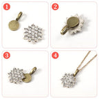Psyqtsuary 100 pcs Bails for Jewelry Making Silver on Flat Pad Bails Round Pendants Charms Connector Hanger Glue On Pendant Bail Jewelry Bail - color: Bronze