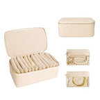 Travel Jewelry Case, Small Travel Jewelry Box with 12 Velvet Jewelry Bag Mini Pouch, Portable Travel Jewelry Organizer for Rings Earrings Necklaces (Beige 12 Pcs) - color: Beige 12 Pcs