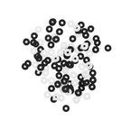 Mandala Crafts Black and White Heishi Beads 6mm – 3000 Flat Polymer Disc Clay Beads for Adult Jewelry Making Spacer Beads, Bracelets, Necklaces, and Earrings - color: Black and White, size: 6mm 3000 PCs