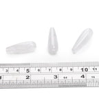 BEADIA Natural White Agate Teardrop Stone Beads 10x30mm 12pcs Dangle Earring Charm for DIY Jewelry Making - color: White Agate