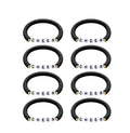 DATOA 8Pcs Cheer Bracelet Stackable Clay Beaded Bracelets Disc Stretch Preppy Bracelets Colorful Cheerleading Jewelry Gift for Cheer Team - color: Black