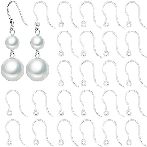 60pcs Safety Non-Allergenic Plastic Earring Hooks Ear Wire Anti Allergy Hooks Earring Findings DIY Jewelry Making for Sensitive Ears(Clear) - color: Clear Hook 60pcs