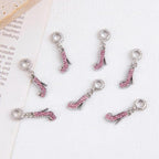 AUEAR, Fashion Crystal High Heel Shoe Shape Charms Bulk Pendant Jewelry Findings for Jewelry Making Necklace Bracelet DIY - color: Pink
