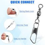 Fishing Hooks Swivel Sinker Set, 120Pcs Fishing Terminal Tackle Assortment Baitholder Octopus Circle Hooks Barrel Swivels Slipt Shot Sinker Weight Beads with Tackle Box
