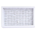 ZLY Jewelry Rings Display Tray Velvet 100 Slot Case Box Jewelry Storage Box (White) - color: White