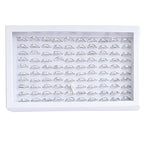 ZLY Jewelry Rings Display Tray Velvet 100 Slot Case Box Jewelry Storage Box (White) - color: White