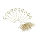 PATIKIL 200Pcs 304 Stainless Steel Jewelry Eye Pins 14mm 22 Gauge Gold Open Eye Pins for Jewelry Making DIY Craft Necklaces Bracelets Earrings - color: Gold, size: 14mm