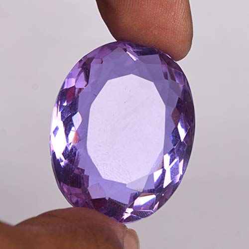 GEMHUB Gemstone Beads purple Amethyst Gem 81.50 Carats. Perfect Oval Shape Loose Gemstone Jewelry Making For Women And Men