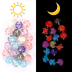 20Pcs 20mm Luminous Cloud Focal Round Beads for Pens Cloud Fancy Space Beads for DIY Craft Beadable Pens Keychain Bracelet Necklace Earrings Jewelry Making - color: Cloud