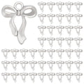 100Pcs Bowknot Charms, Alloy Bow Pendants Bowknot Jewelry Bulk Dangle Charms Elegant Earring Pendants for Earrings Necklace Bracelet Keychain Jewelry Making DIY Crafts - color: Antique Silver
