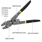 Wire Rope Crimping Tool Kit, with 1/16-304 Stainless Steel Cable 165 ft (7x7 Strand Core), 100 Cable Ferrule Aluminum Loop Sleeve Stops - color: Gray