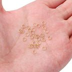 BEADIA 14K Gold Plated Jump Rings Non Tarnish 4mm 900pcs for Jewelry Making Findings - color: 14K Gold, size: 0.5x4mm
