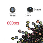 800pcs Number Beads Colorful Black Round Number Letter Beads 0-9 Mixed 4x7mm Plastic Shape Loose Beads for Jewelry Making Bracelets.