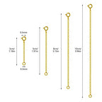 Necklace Extender, 4Pcs Gold 925 Sterling Silver Necklace Extenders Chain Bracelet Anklet Extension for Women Multiple Necklaces Jewelry (1”, 2”, 3”, 4”) - color: Golden