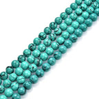 90pcs Adabele Natural Green Turquoise Howlite Healing Gemstone 4mm (0.16 Inch) Small Round Beads Gem Stone Spacer for DIY Craft Jewelry Making GS19-4 - color: Green Howlite (Imitated Turquoise), size: 4mm (90pcs/1 Strand)