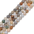 90pcs Adabele Natural Bamboo Leaf Agate Healing Gemstone 4mm (0.16 inch) Small Round Beads Gem Stone Spacer for Craft Jewelry Making GF8-4 - color: Bamboo Leaf Agate, size: 4mm (90pcs/1 Strand)