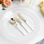 13" Charger Plates - Set of 24 - Clear Round Acrylic Disposable Chargers with Beaded Rim, Ideal for Dinner Party Wedding Bulk Events - color: Clear, size: 13" Charger Plate, 24 Pack