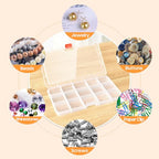 Moon Magpie 4PACK Extra Thick Bead Organizers and Storage Box, 15 Grid Mini Clear Jewelry Making Storage Solutions Plastic Organizer Case Craft Containers for Nail Rhinestones DIY Diamond Accessories - size: 4P-FixedGrid