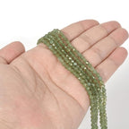 Natural Green Kyanite 4mm Faceted Round Beads Loose Beads 16 Inch for Jewelry Making Beads - color: Green Kyanite